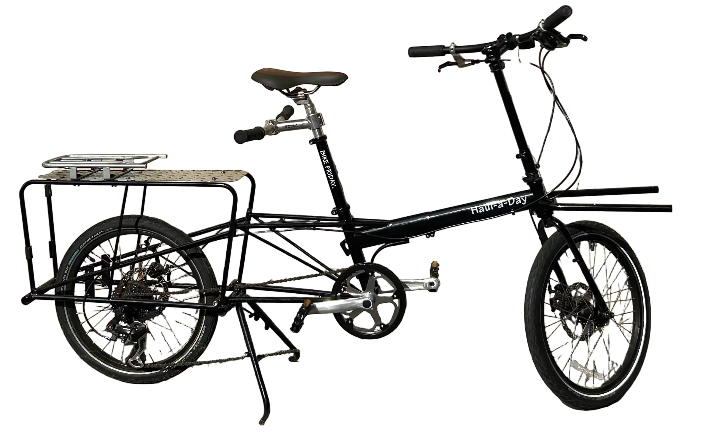 black owned bicycle shops near me Pre-Owned Bike Friday Haul-a-Day Cargo Bike (Black)— Long-Tail, Small- – The Jersey City Bicycle Company