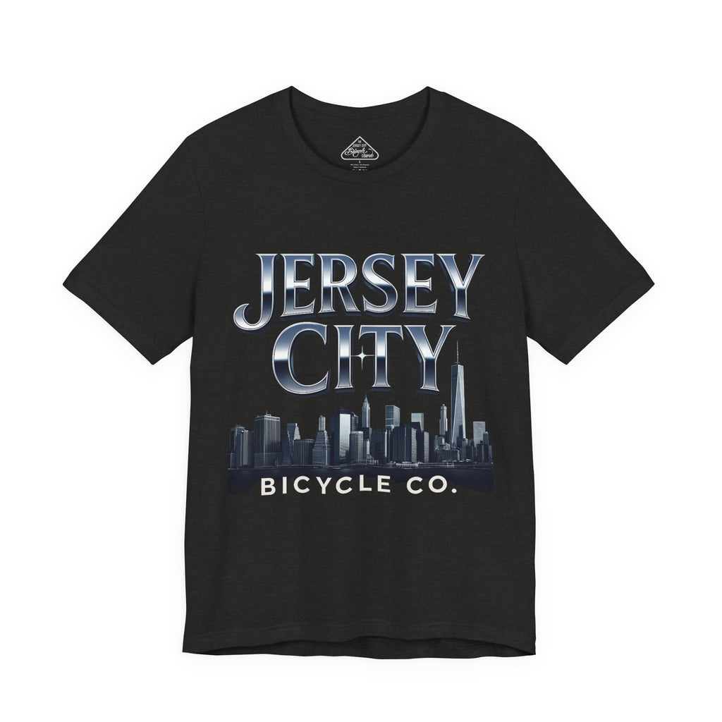 Jersey City Bicycle Co. Tee — Vintage Silver Logo T-Shirt