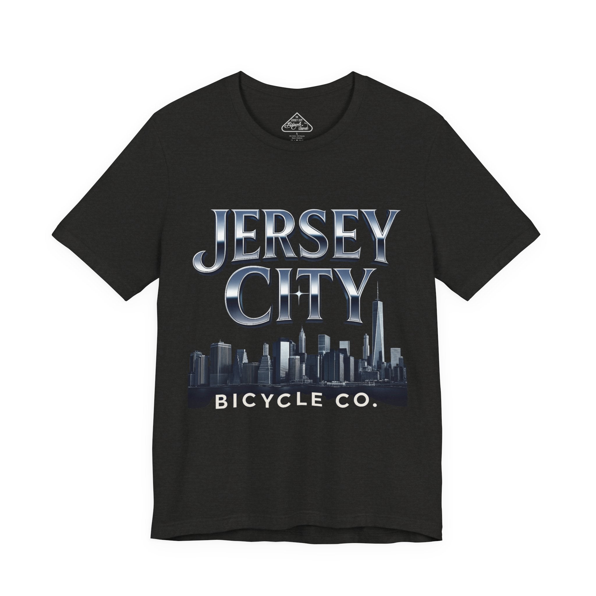 Jersey City Bicycle Co. Tee — Vintage Silver Logo T-Shirt
