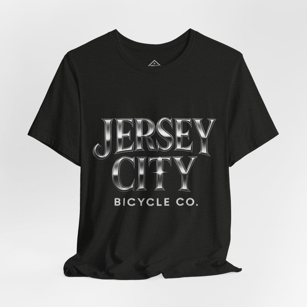 Jersey City Bicycle Co. Tee — Vintage Silver Logo T-Shirt