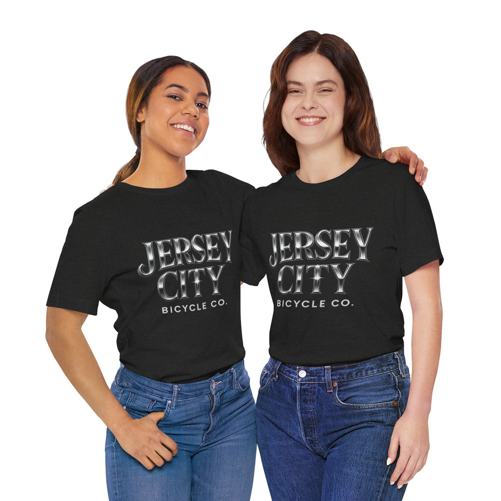Jersey City Bicycle Co. Tee — Vintage Silver Logo T-Shirt