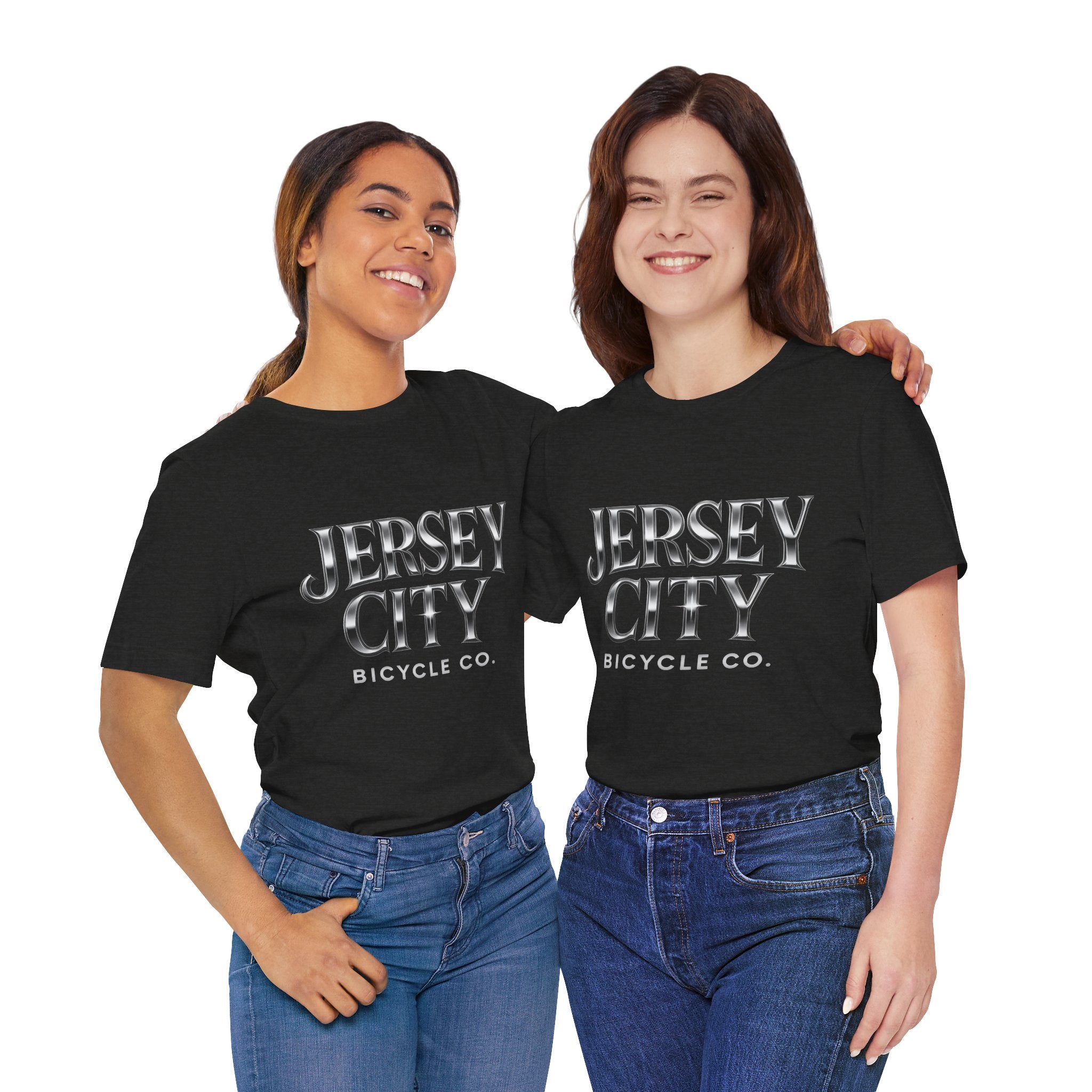 Jersey City Bicycle Co. Tee — Vintage Silver Logo T-Shirt