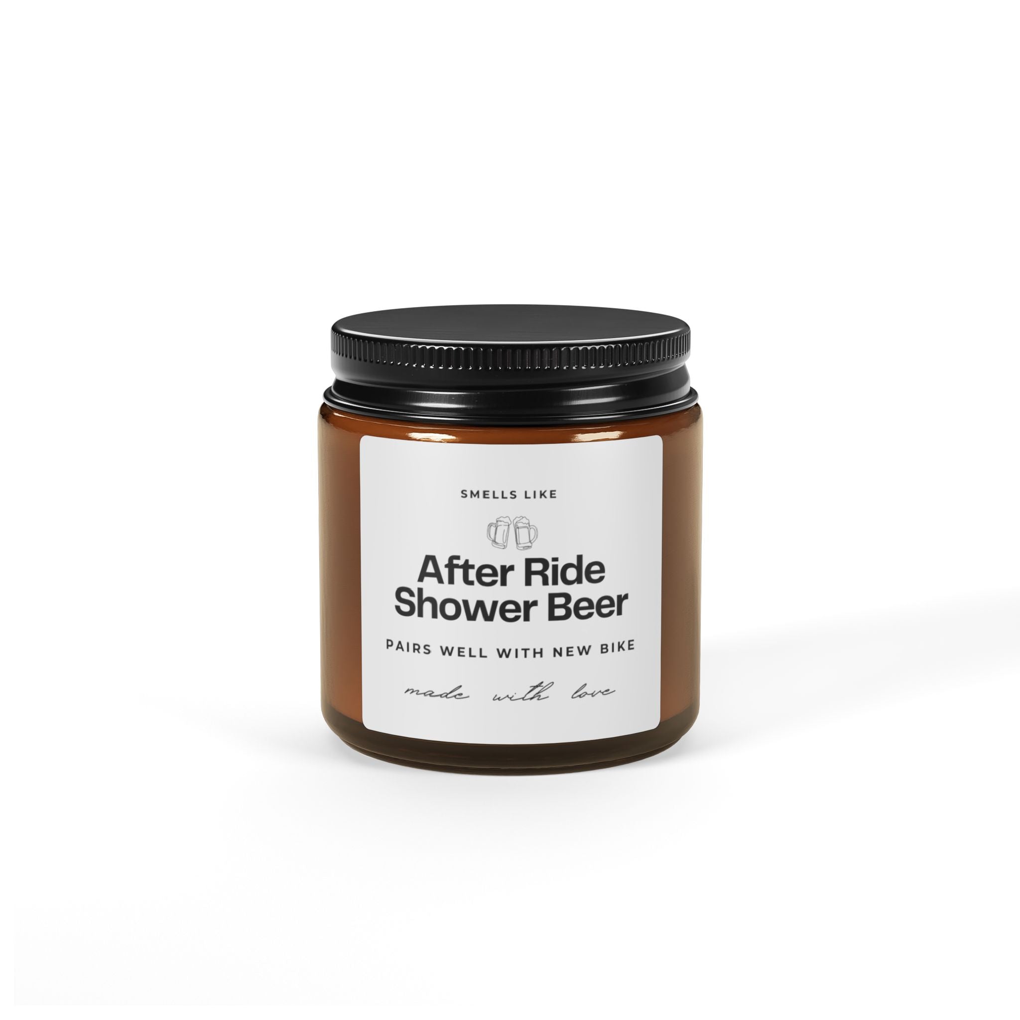Smells Like After Ride Shower Beer Soy Candle Bike Lover Candle