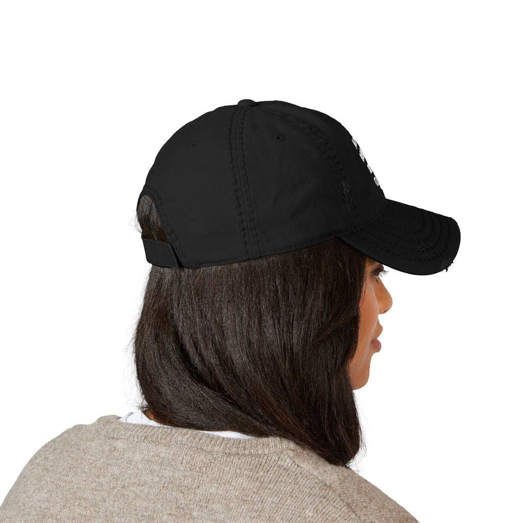 Distressed Embroidered Dad Hat — "Anti Biker Bike Club" Casual Cap