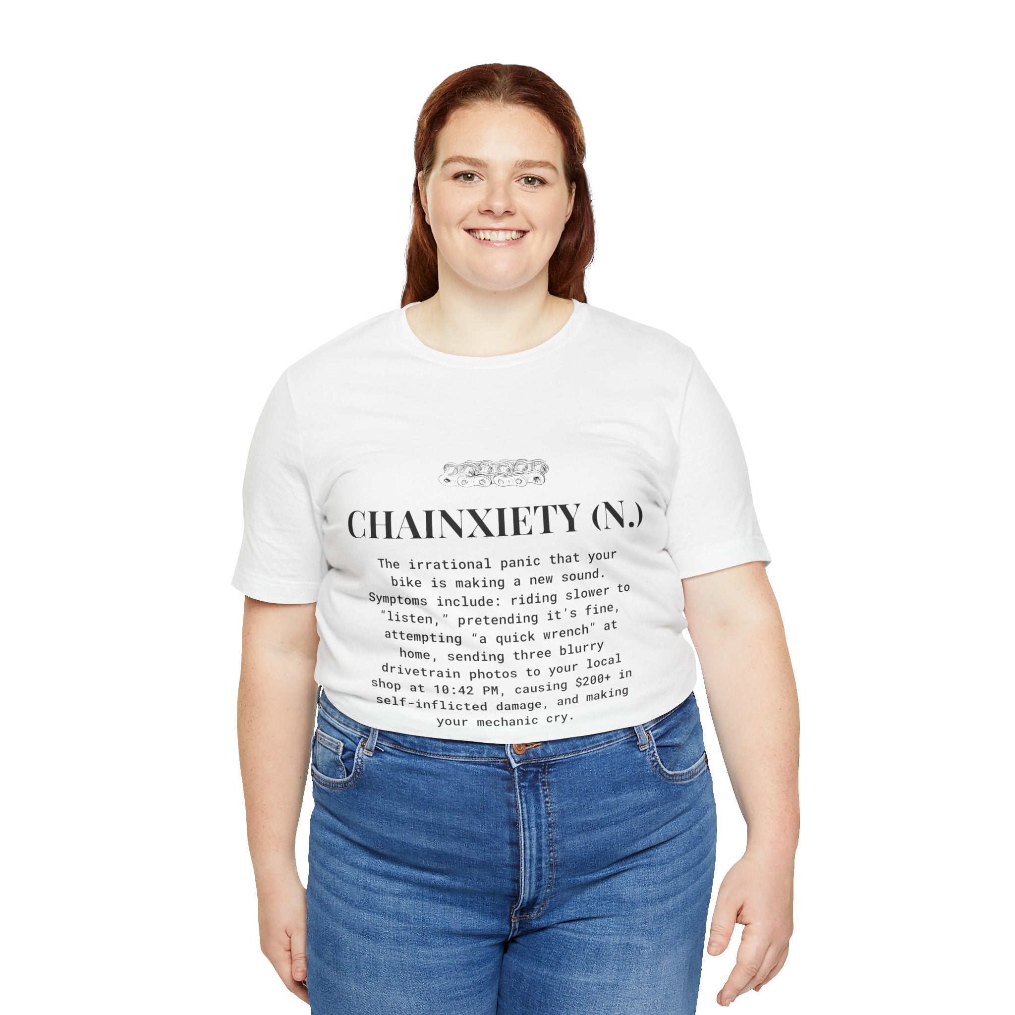 Cycling T-Shirt, Chainxiety Definition, Bike Lover Gift