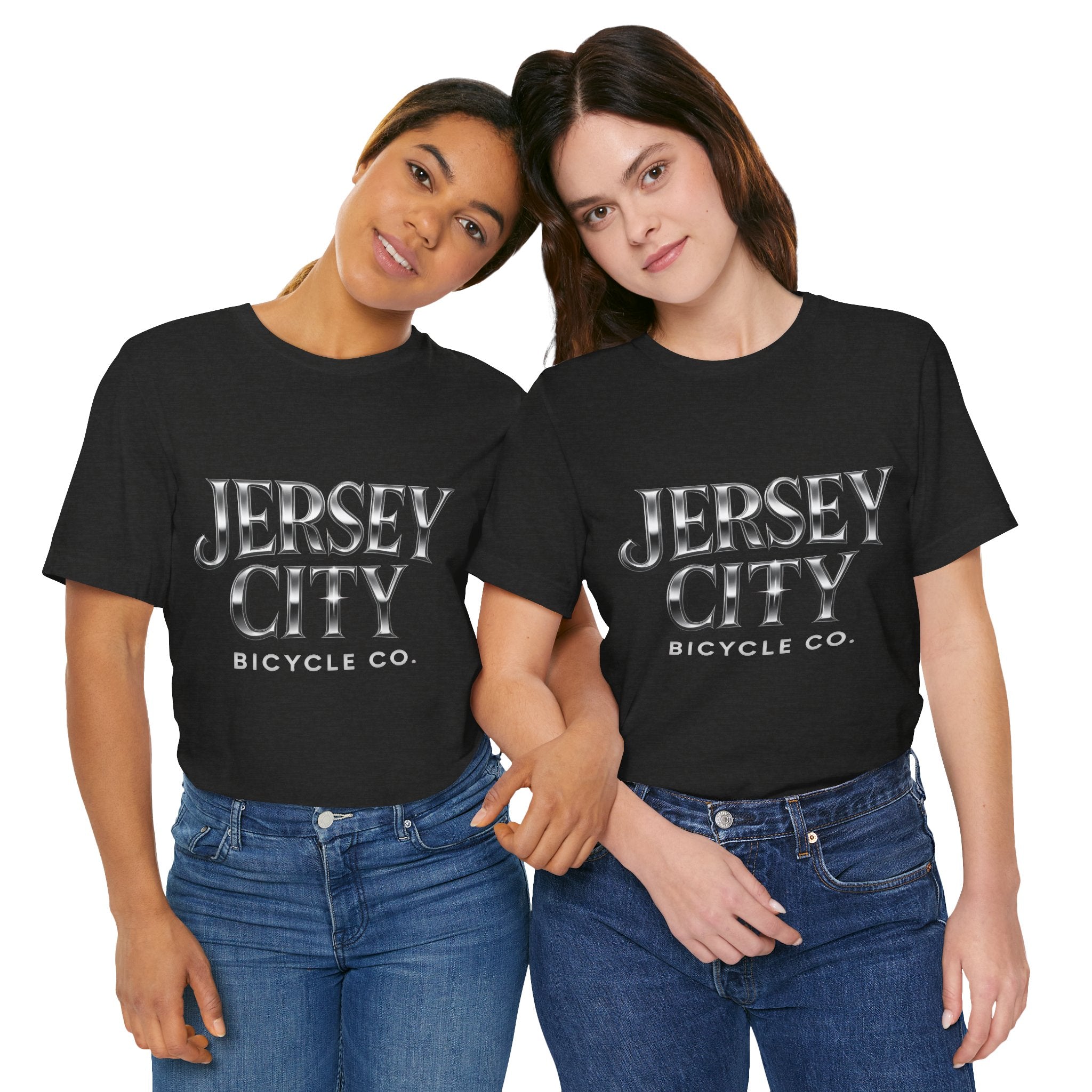 Jersey City Bicycle Co. Tee — Vintage Silver Logo T-Shirt