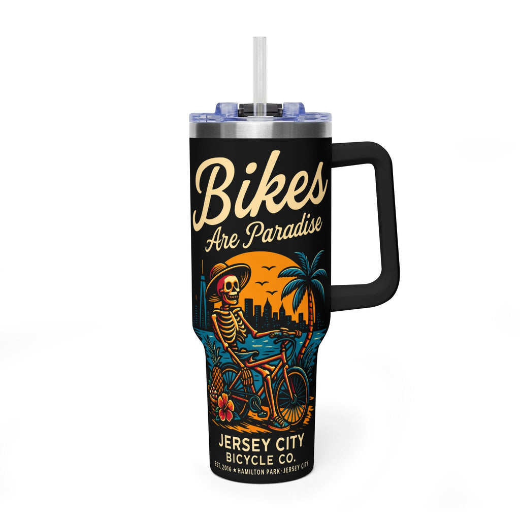 Bike Paradise 40oz Vacuum Tumbler — Jersey City Bicycle Co. Insulated Travel Mug