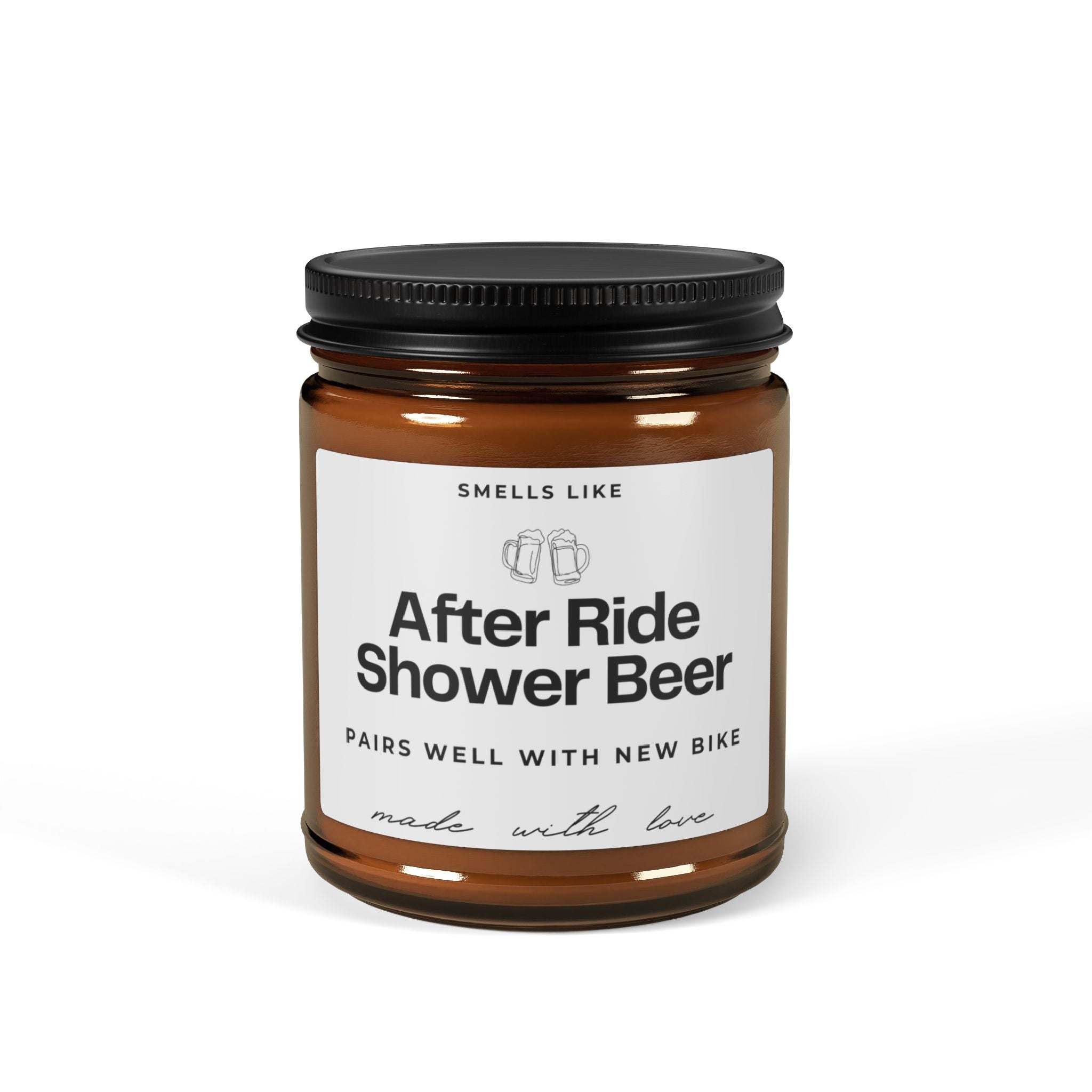 Smells Like After Ride Shower Beer Soy Candle Bike Lover Candle