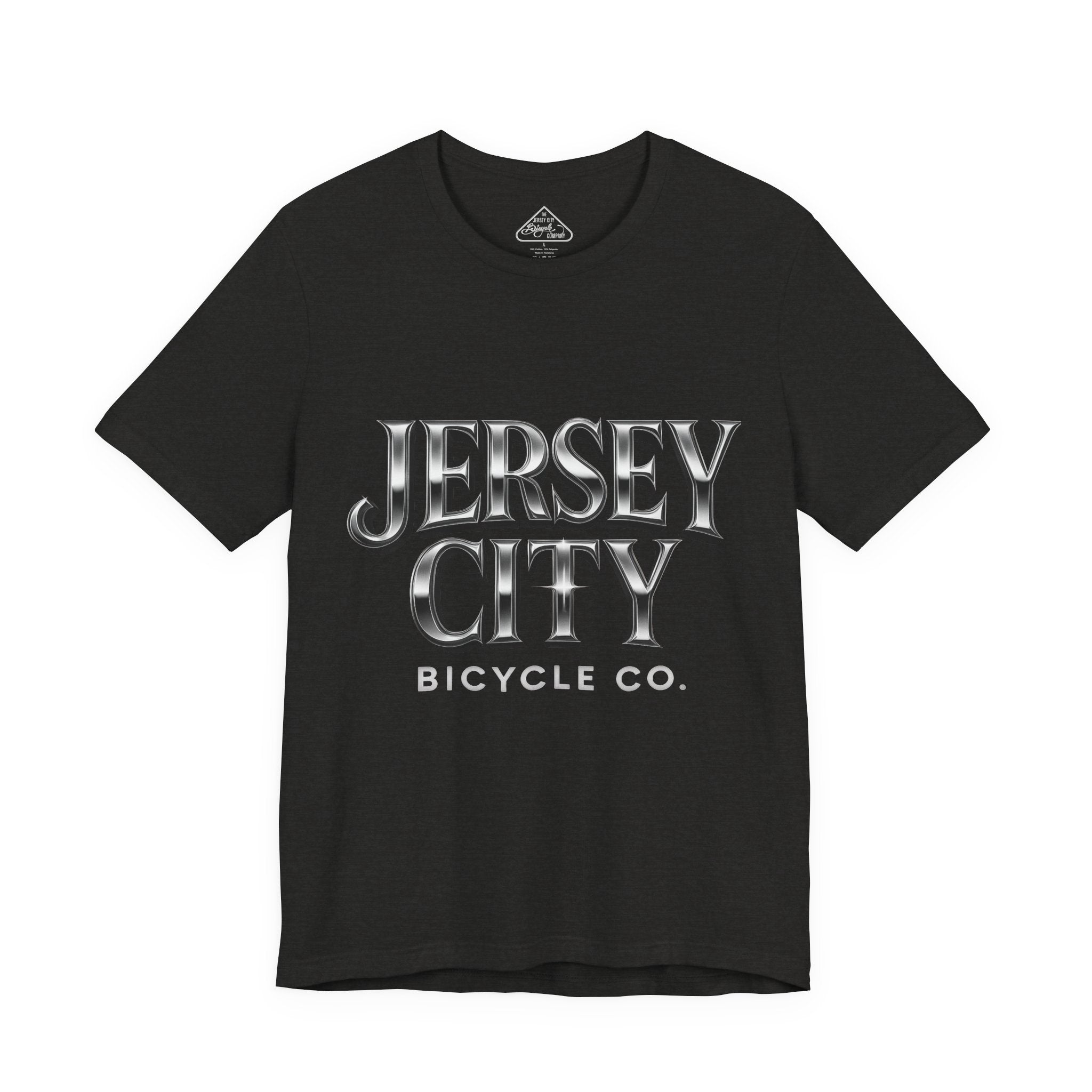 Jersey City Bicycle Co. Tee — Vintage Silver Logo T-Shirt
