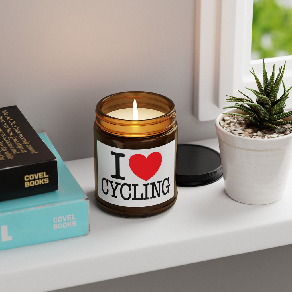 I Love Cycling Classic Candle Gift - Cyclist Stocking Stuffer