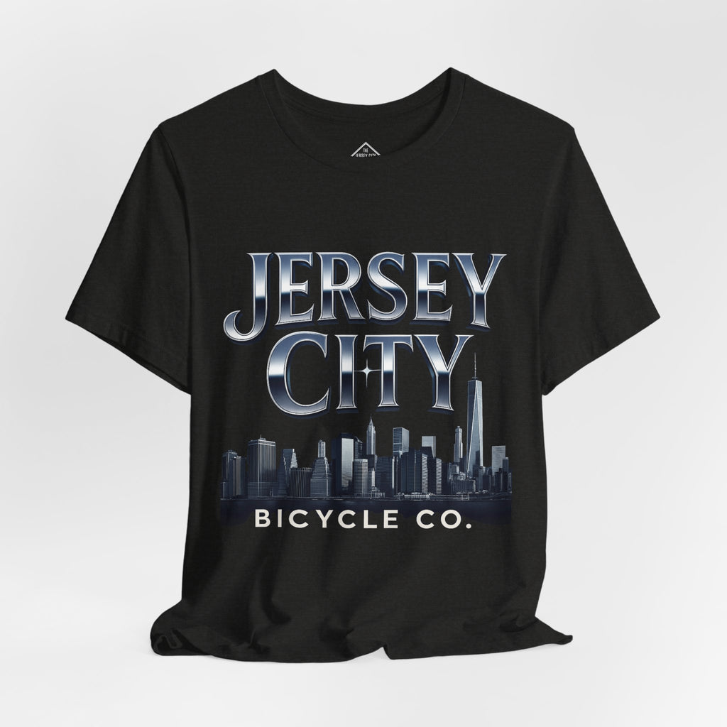 Jersey City Bicycle Co. Tee — Vintage Silver Logo T-Shirt