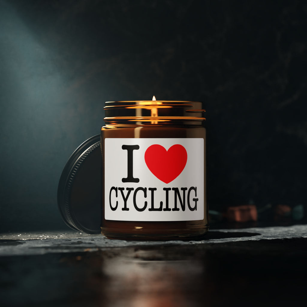 I Love Cycling Classic Candle Gift - Cyclist Stocking Stuffer