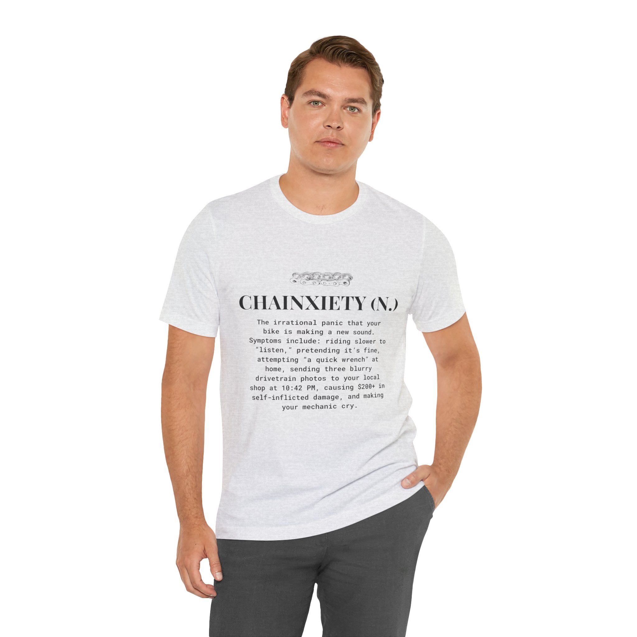 Cycling T-Shirt, Chainxiety Definition, Bike Lover Gift