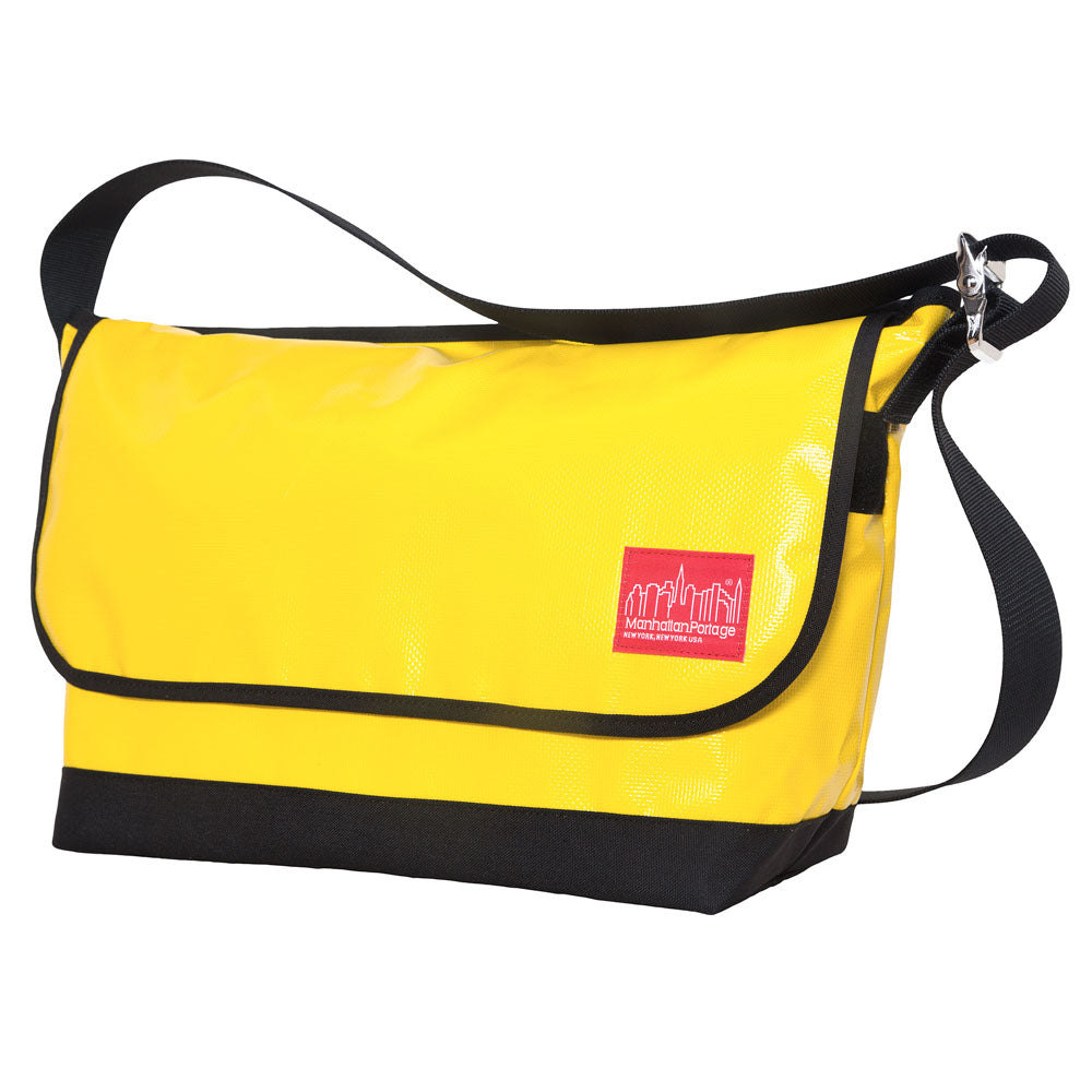 Manhattan Portage Vinyl Vintage Messenger Bag (LG) Yellow (Final Sale)