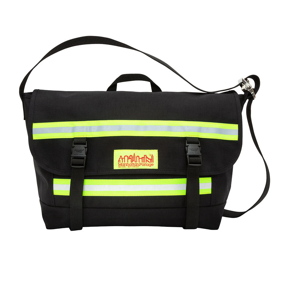 Manhattan Portage Pro Bike Messenger Bag with Stripes (MD) Black