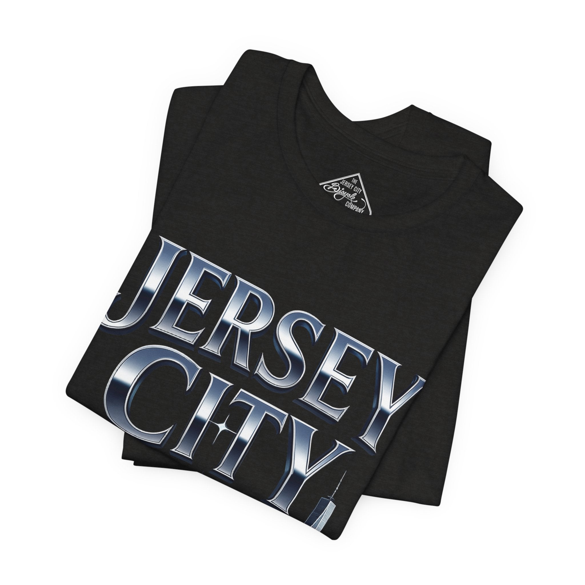 Jersey City Bicycle Co. Tee — Vintage Silver Logo T-Shirt
