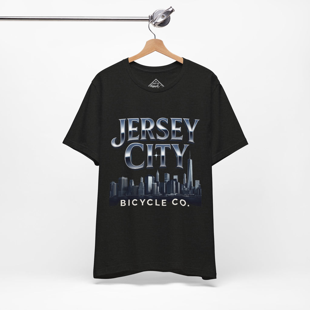 Jersey City Bicycle Co. Tee — Vintage Silver Logo T-Shirt