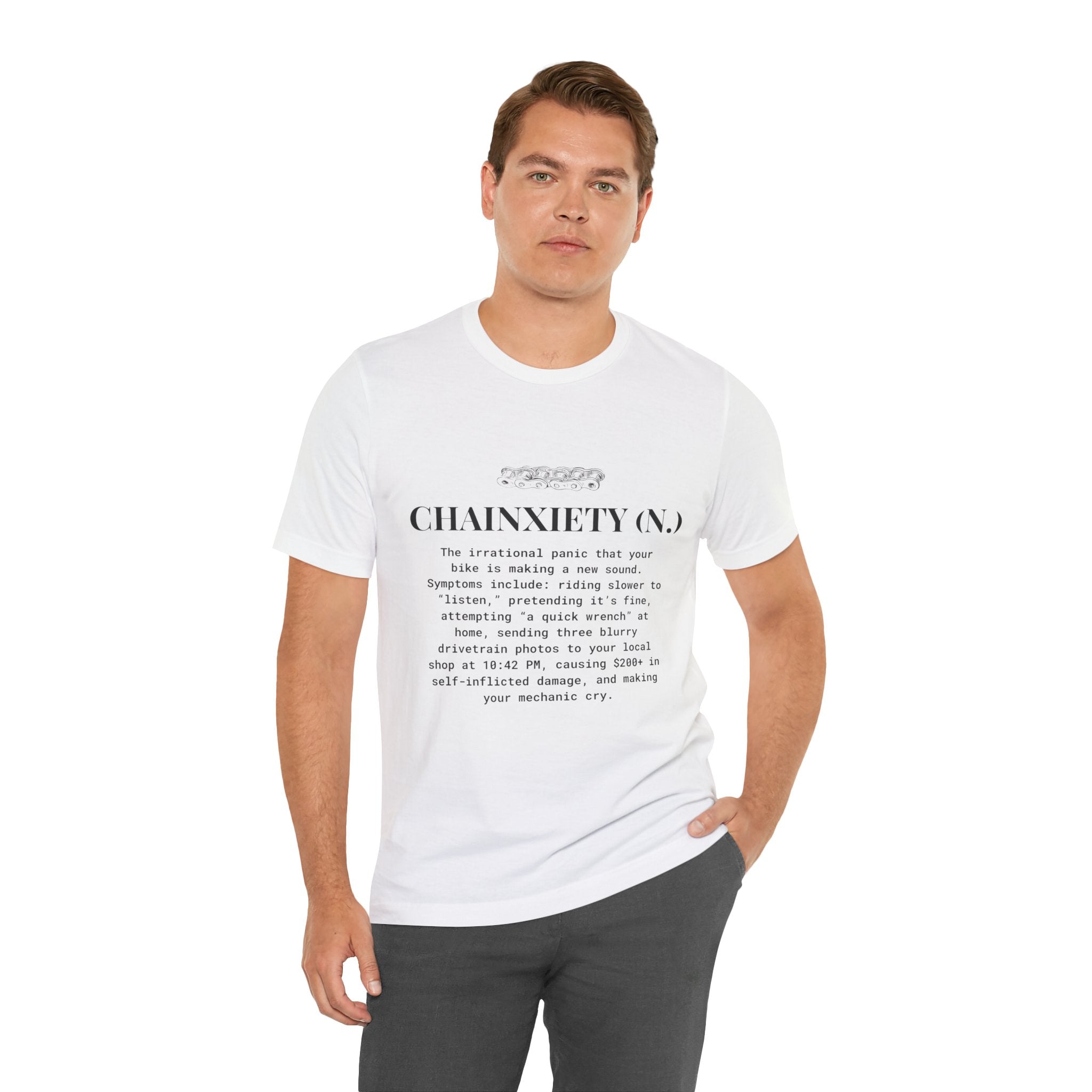 Cycling T-Shirt, Chainxiety Definition, Bike Lover Gift