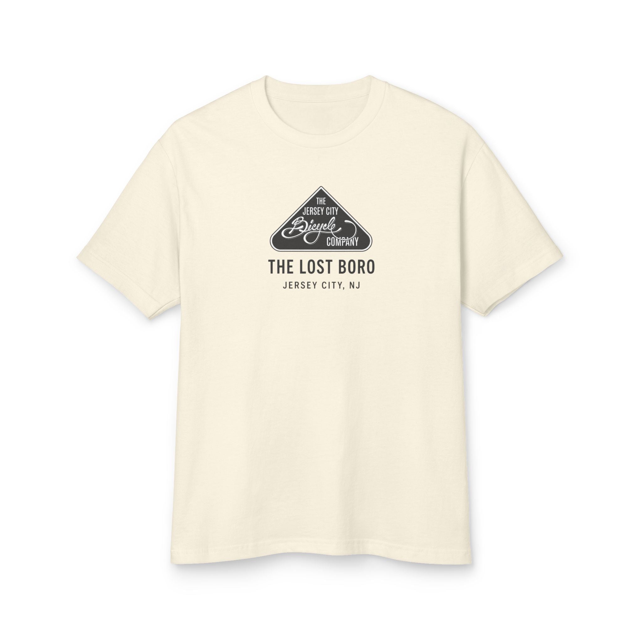 Graphic Tee — "The Lost Boro" Jersey City Skyline Bike Club Shirt