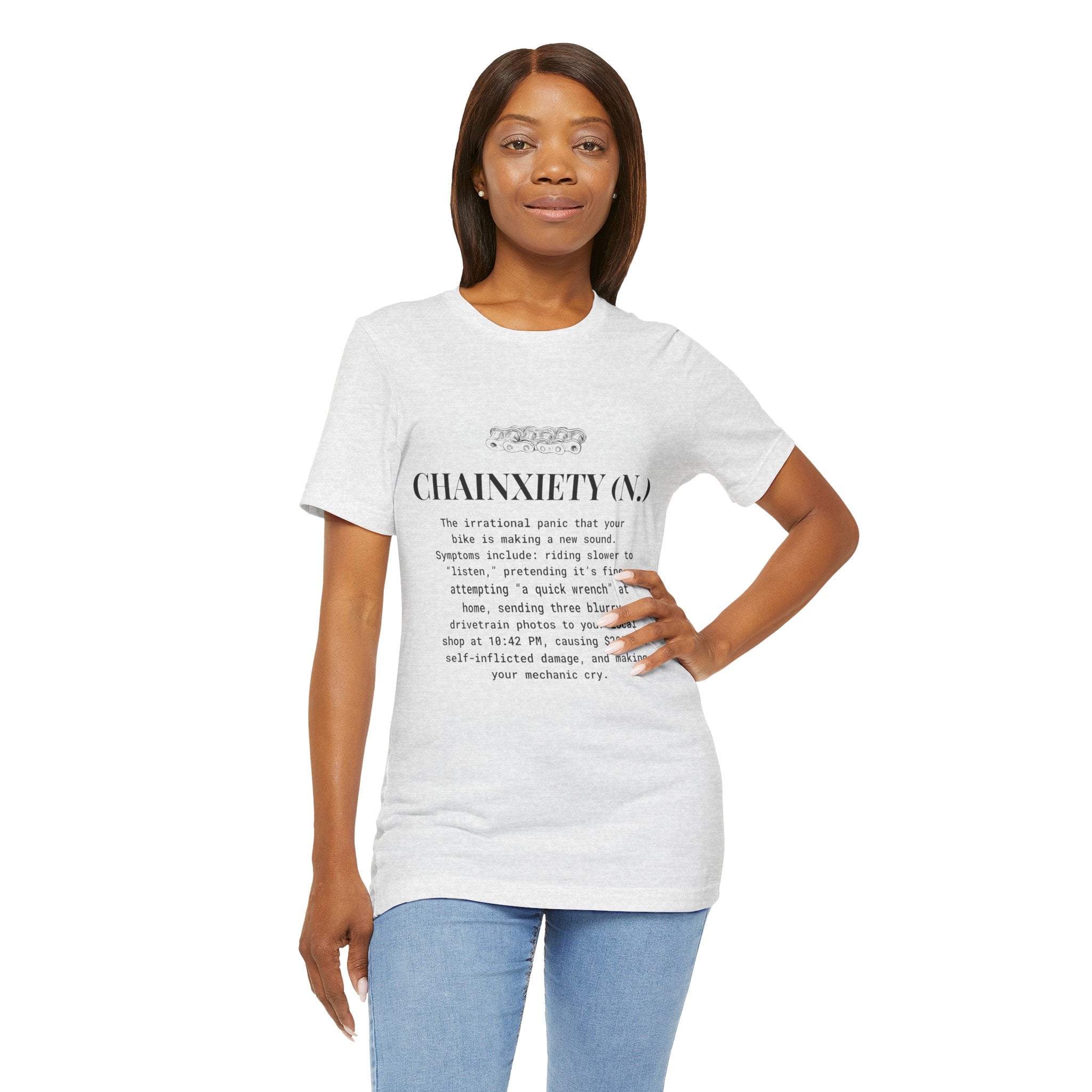 Cycling T-Shirt, Chainxiety Definition, Bike Lover Gift