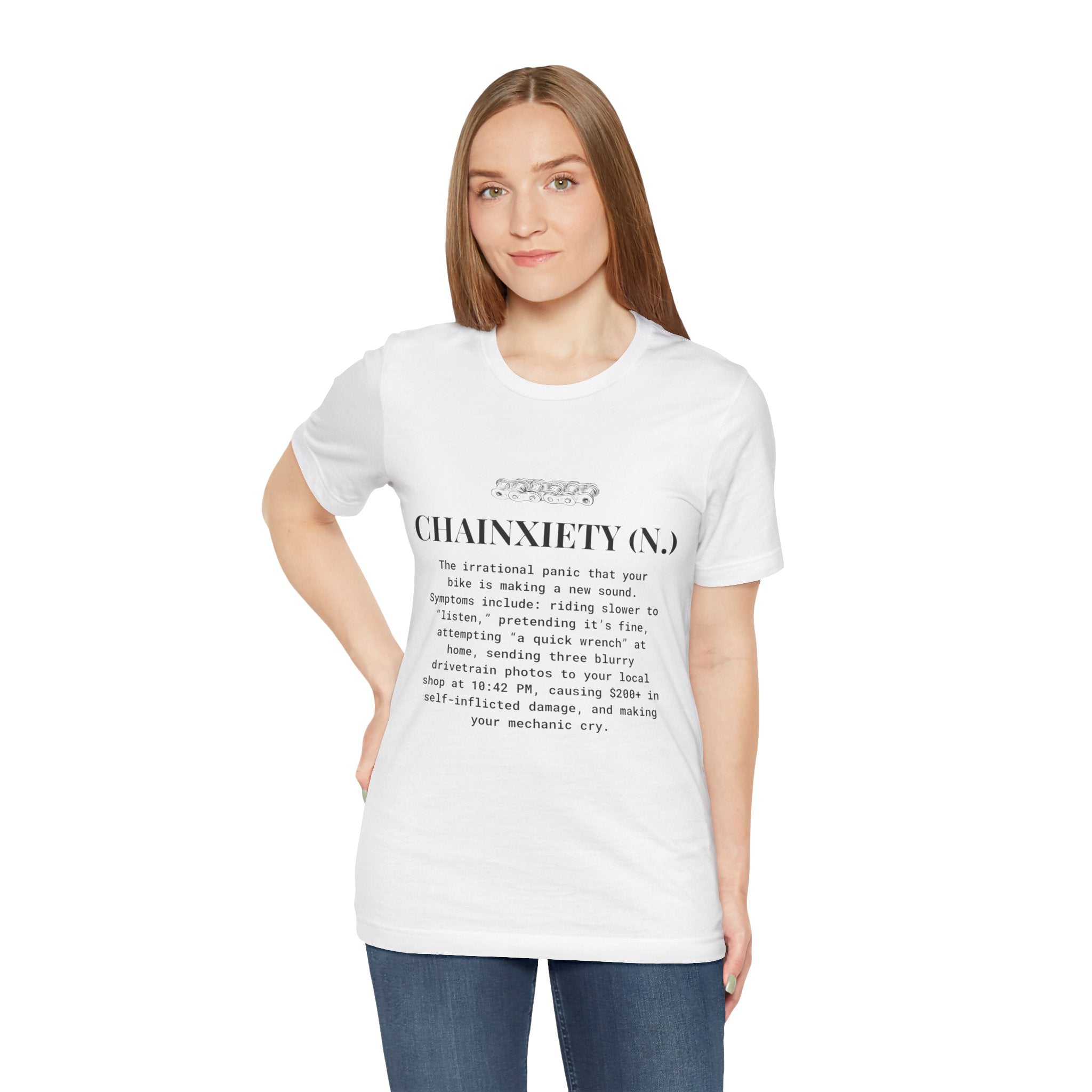 Cycling T-Shirt, Chainxiety Definition, Bike Lover Gift