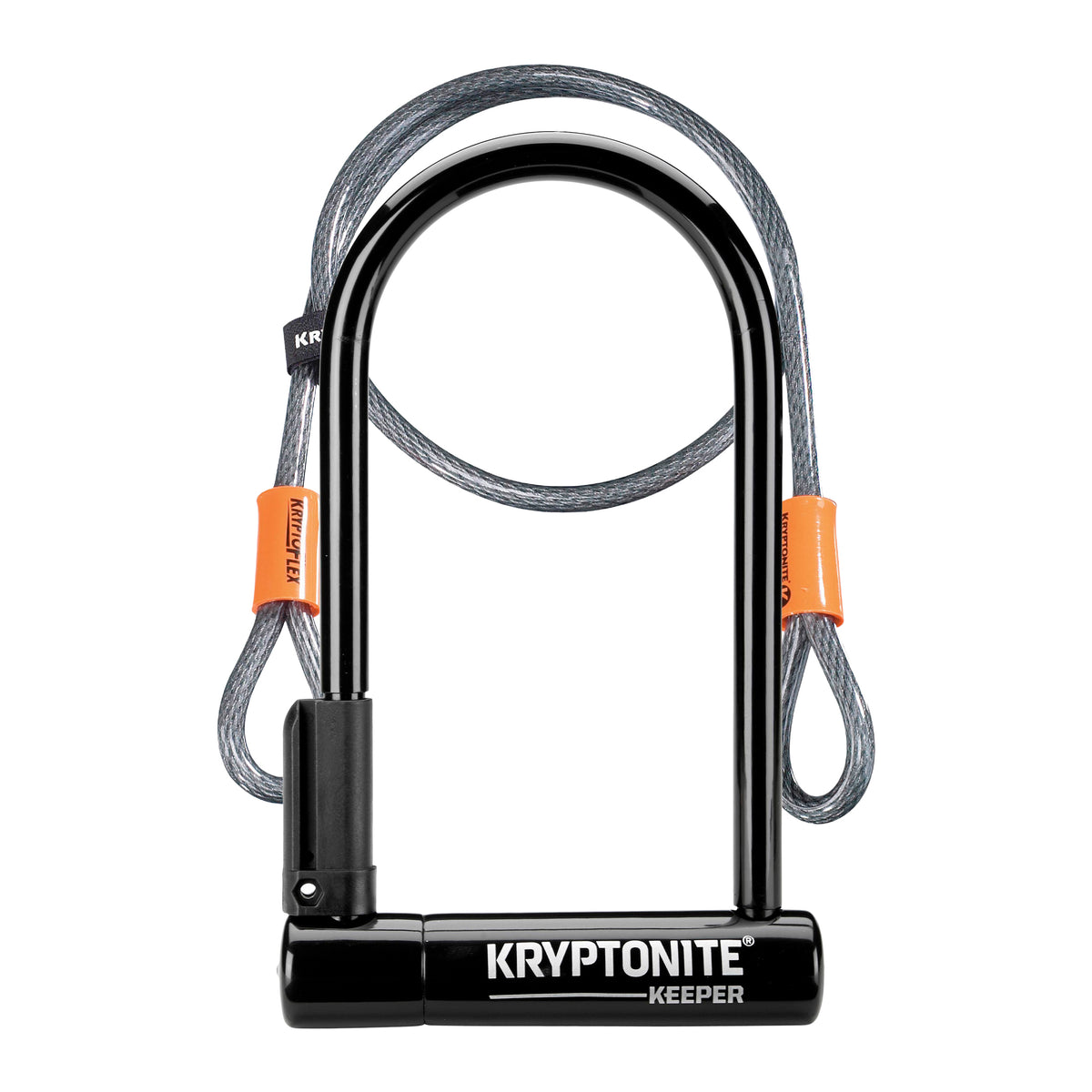 Kryptonite Keeper 12 U-Lock - STD - 4 x 8 in, with 4ft Cable & Bracket