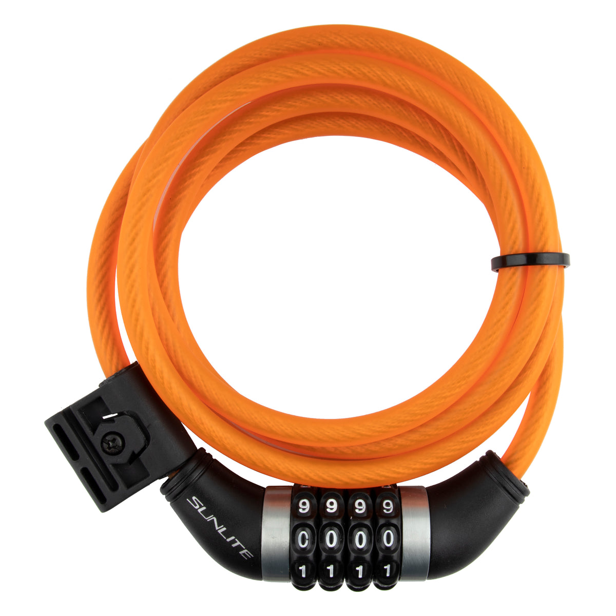Sunlite Resettable Combo Cable Lock - 8mm - Orange