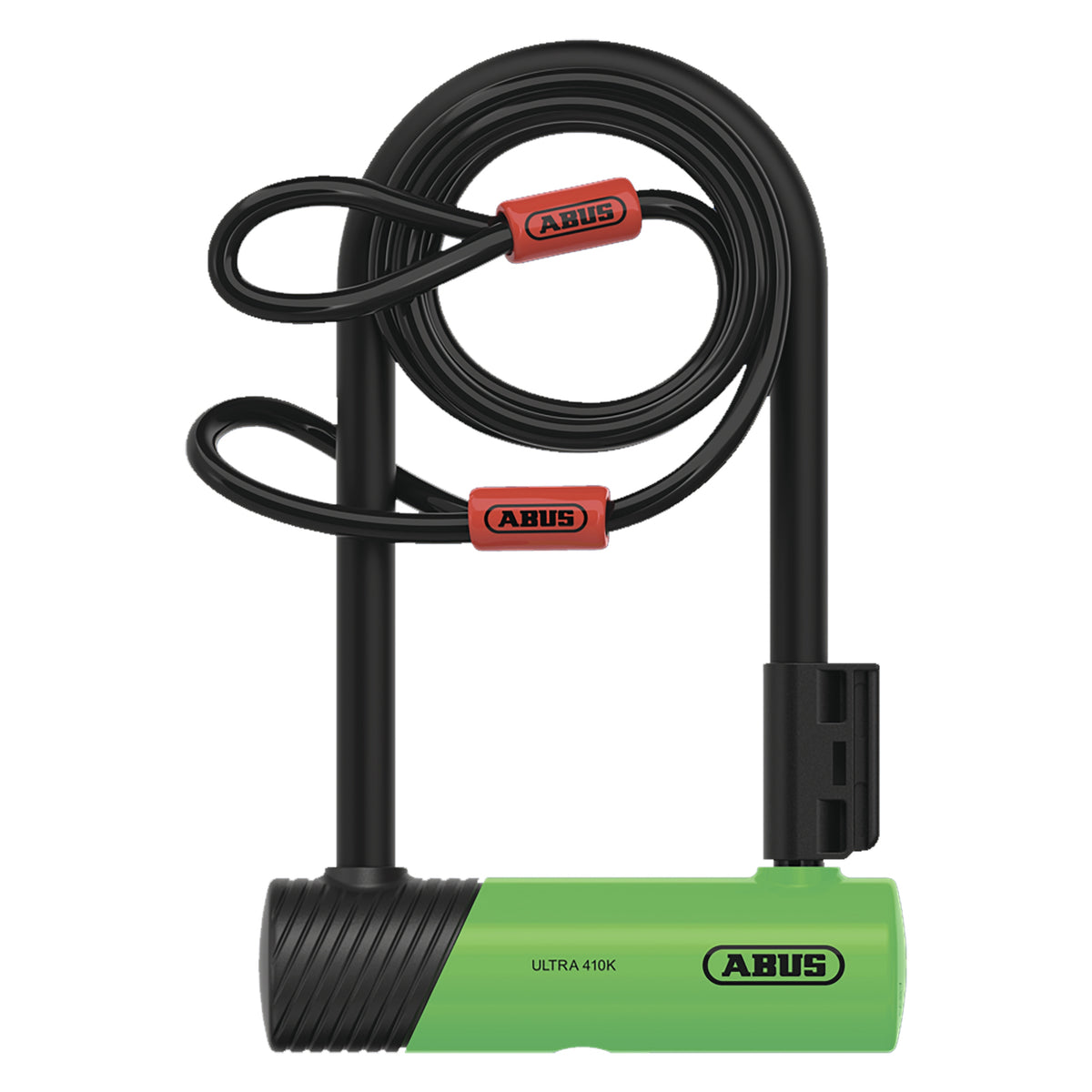 ABUS Ultra 410 U-Lock - Medium 180mm - Green, with Cobra Cable