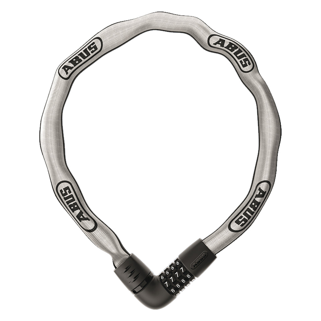 ABUS 6807 Combo Chain Lock - 110cm - Reflective Silver