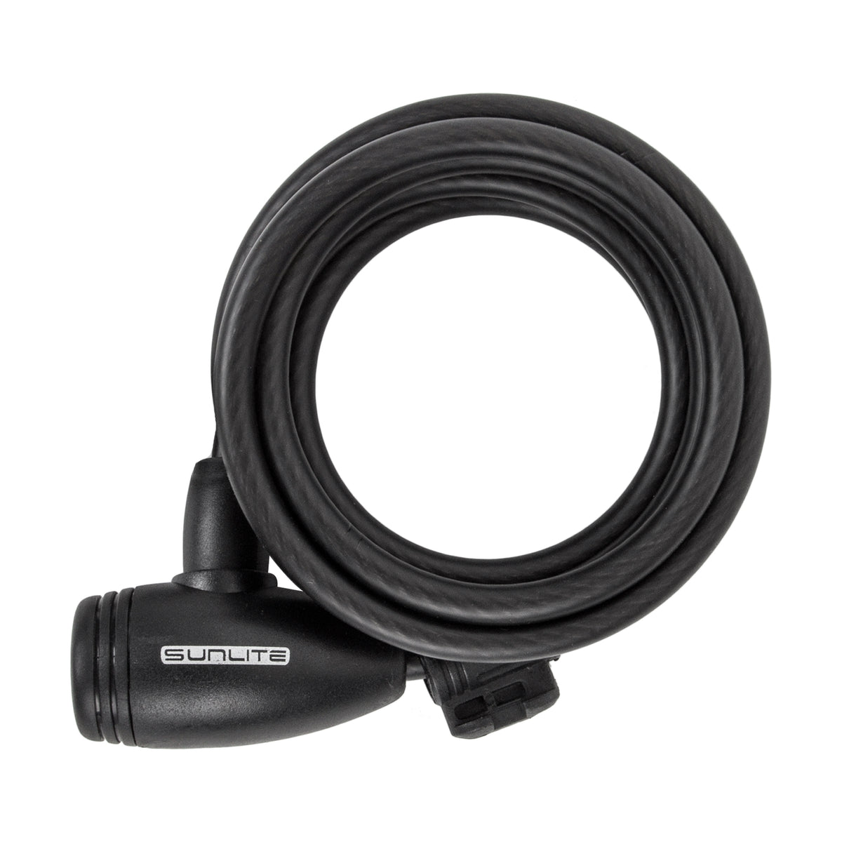 Sunlite Integrated Key Cable Lock - 8mm x 6ft Coil, with Bracket