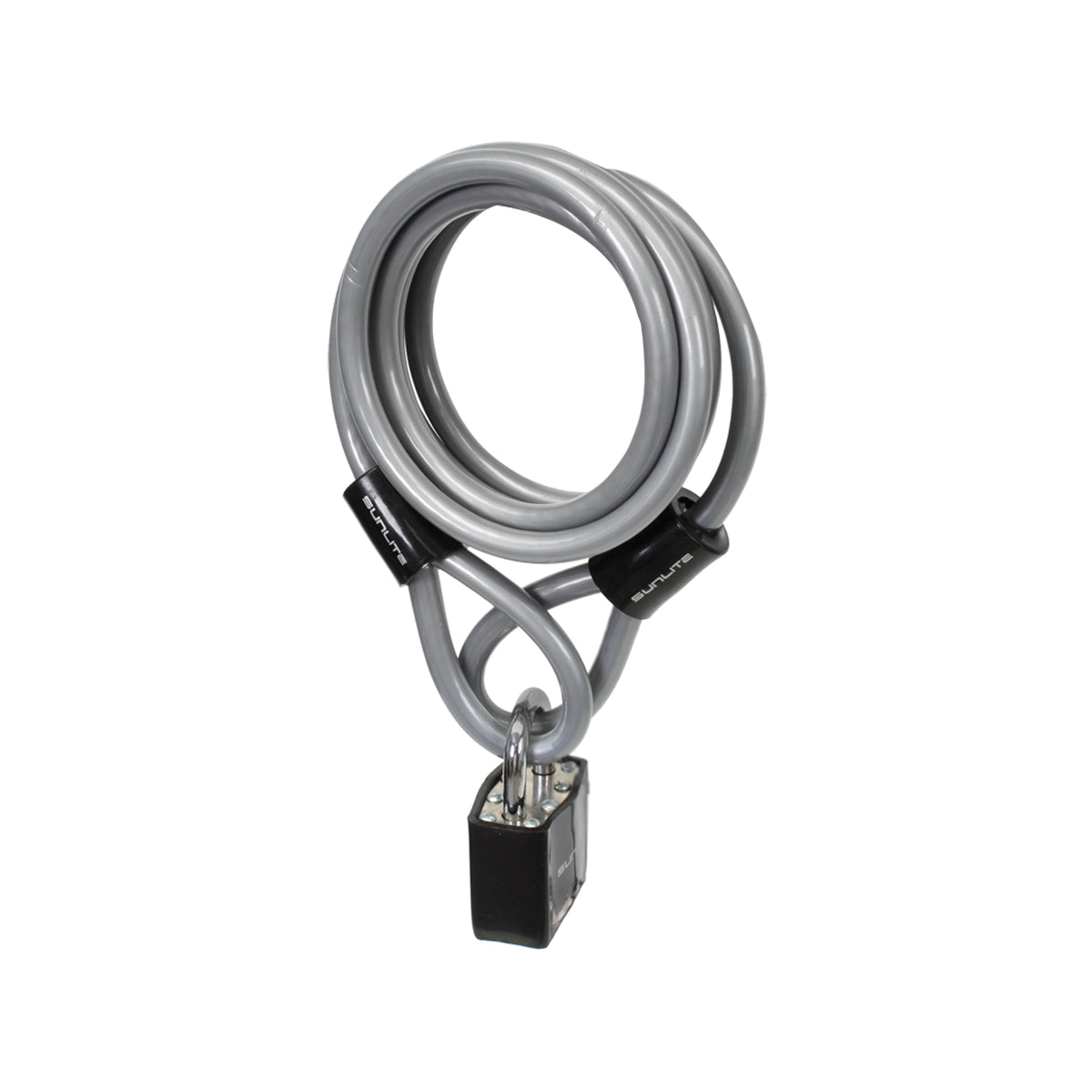 Sunlite Key Lock & Cable with Padlock - Silver