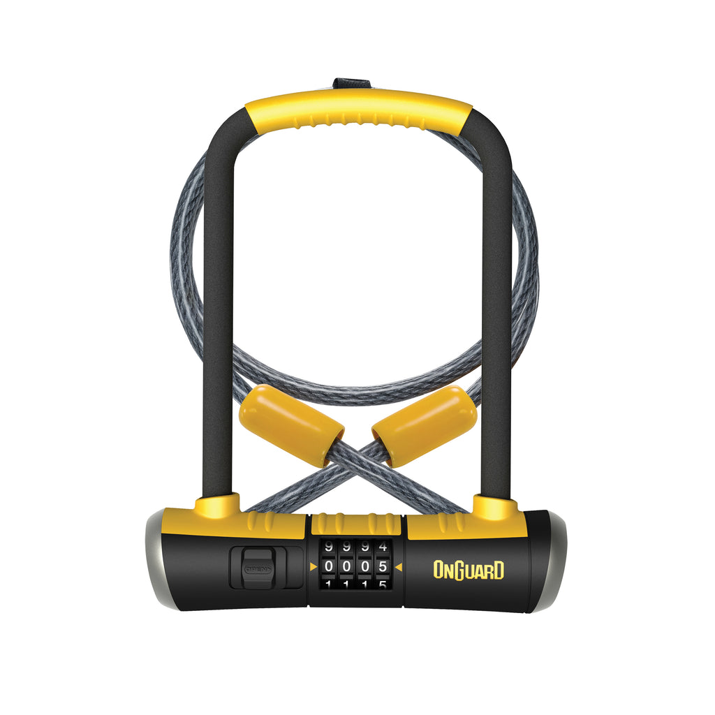 OnGuard Bulldog U-Lock - 8012C DT STD Combo - 5 x 9 in, with 4ft Cable