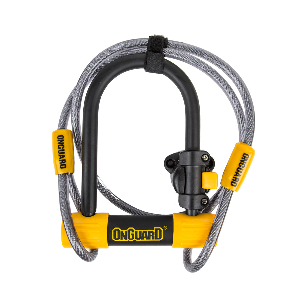 OnGuard Bulldog U-Lock - 8015 Mini DT - 3.5 x 5.5 in, with 4ft Cable