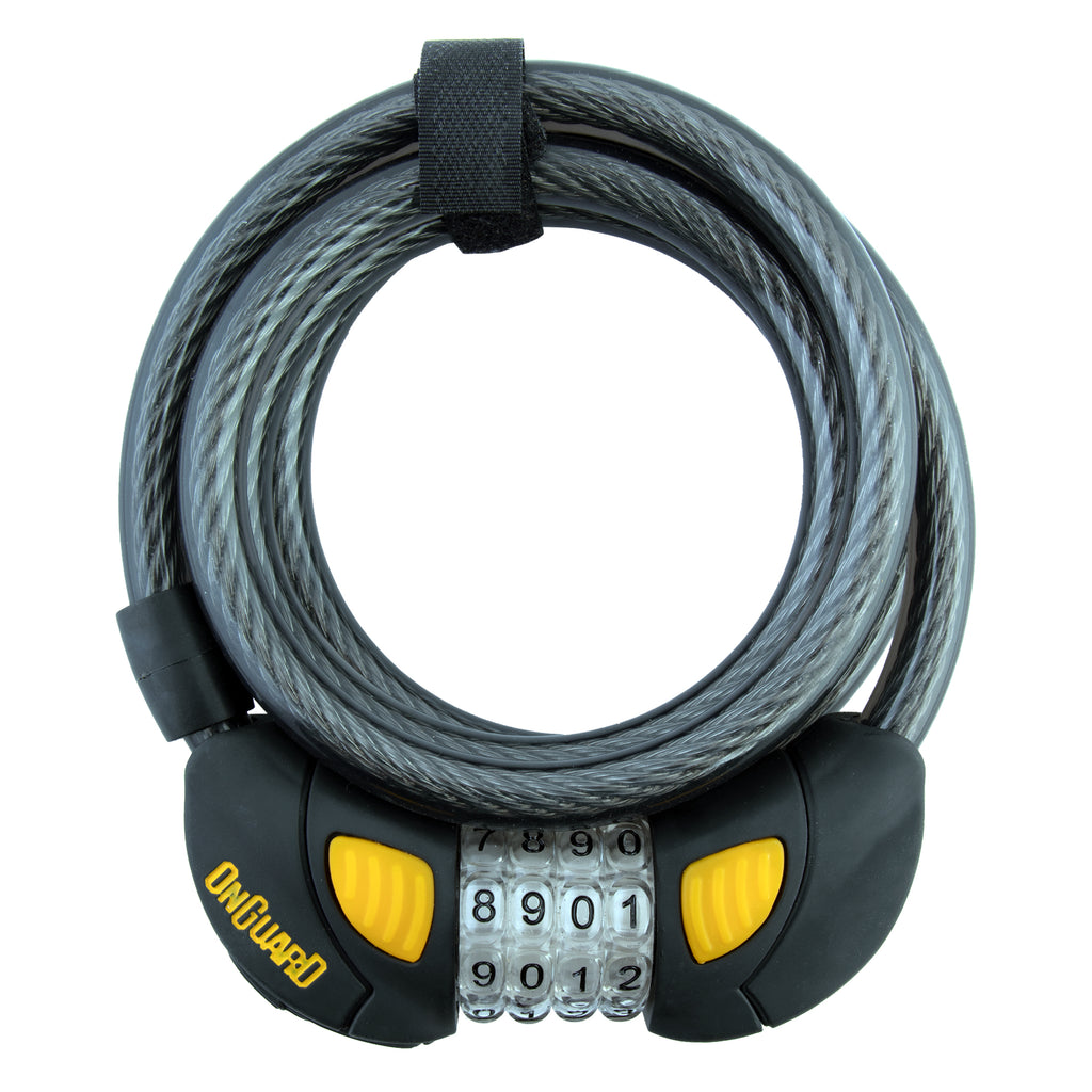 OnGuard Doberman Combo Cable Lock - 8031GLO - 6ft x 12mm, Glow
