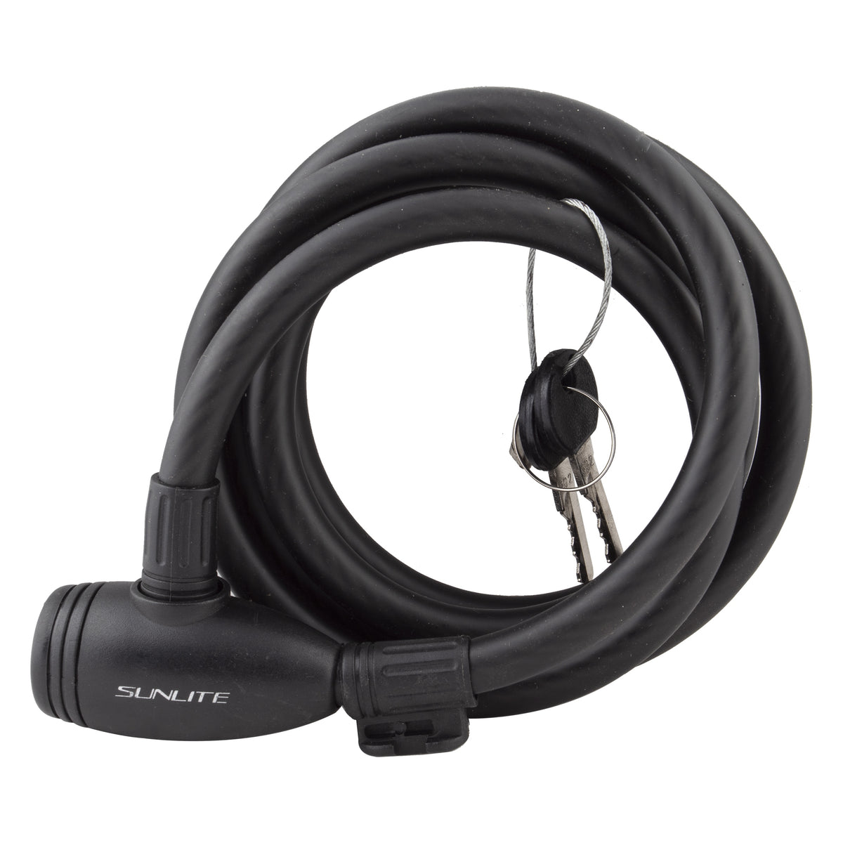 Sunlite Integrated Key Cable Lock - 12mm x 6ft Coil, Keyed Alike Key-1
