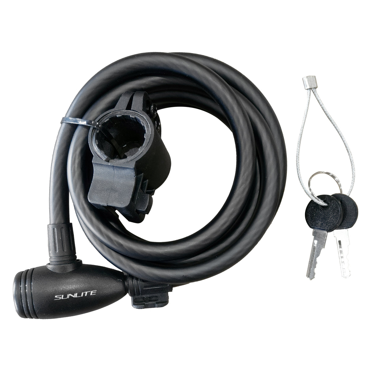 Sunlite Integrated Key Cable Lock - 12mm x 6ft Coil, Keyed Alike Key-2