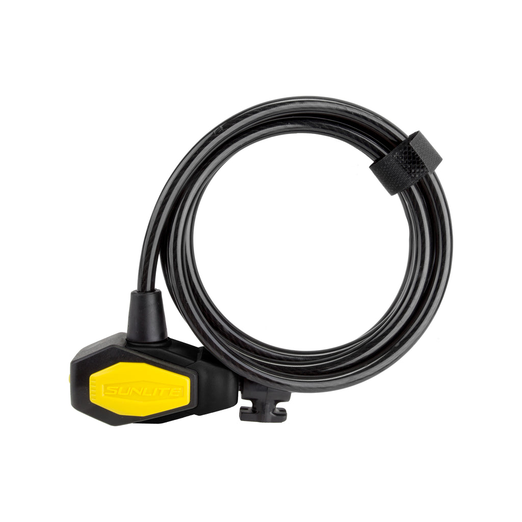 Sunlite Defender D3 Key Cable Lock - 8mm Coil, with Bracket