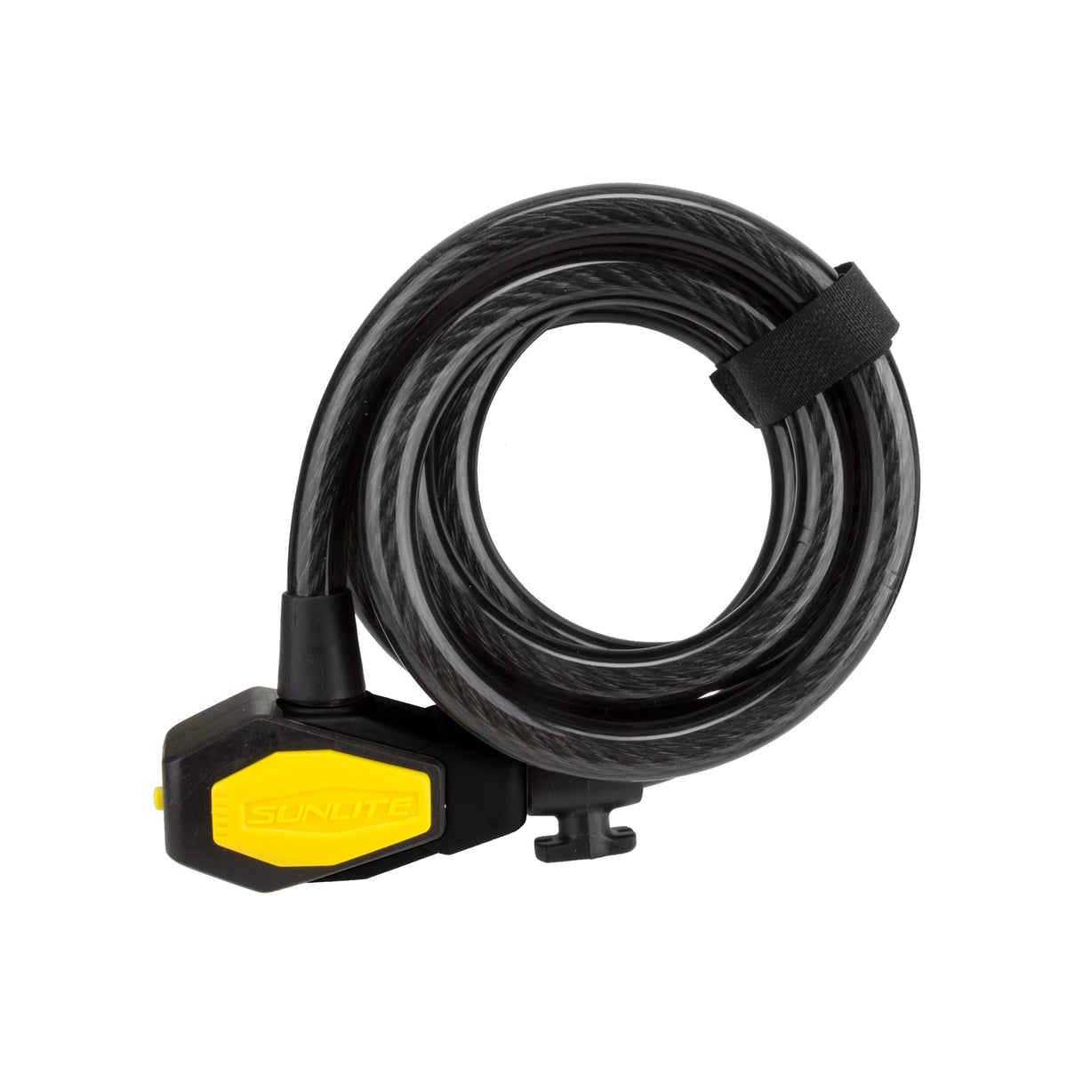 Sunlite Defender D3 Key Cable Lock - 12mm Coil, with Bracket