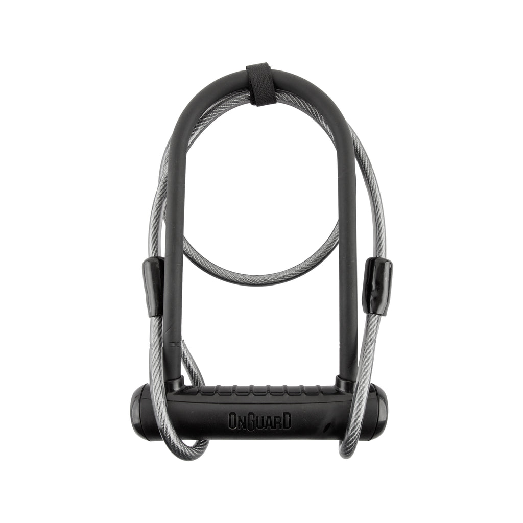 OnGuard Neon U-Lock - 8154 STD - 4.5 x 9 in, with 4ft Cable, Black