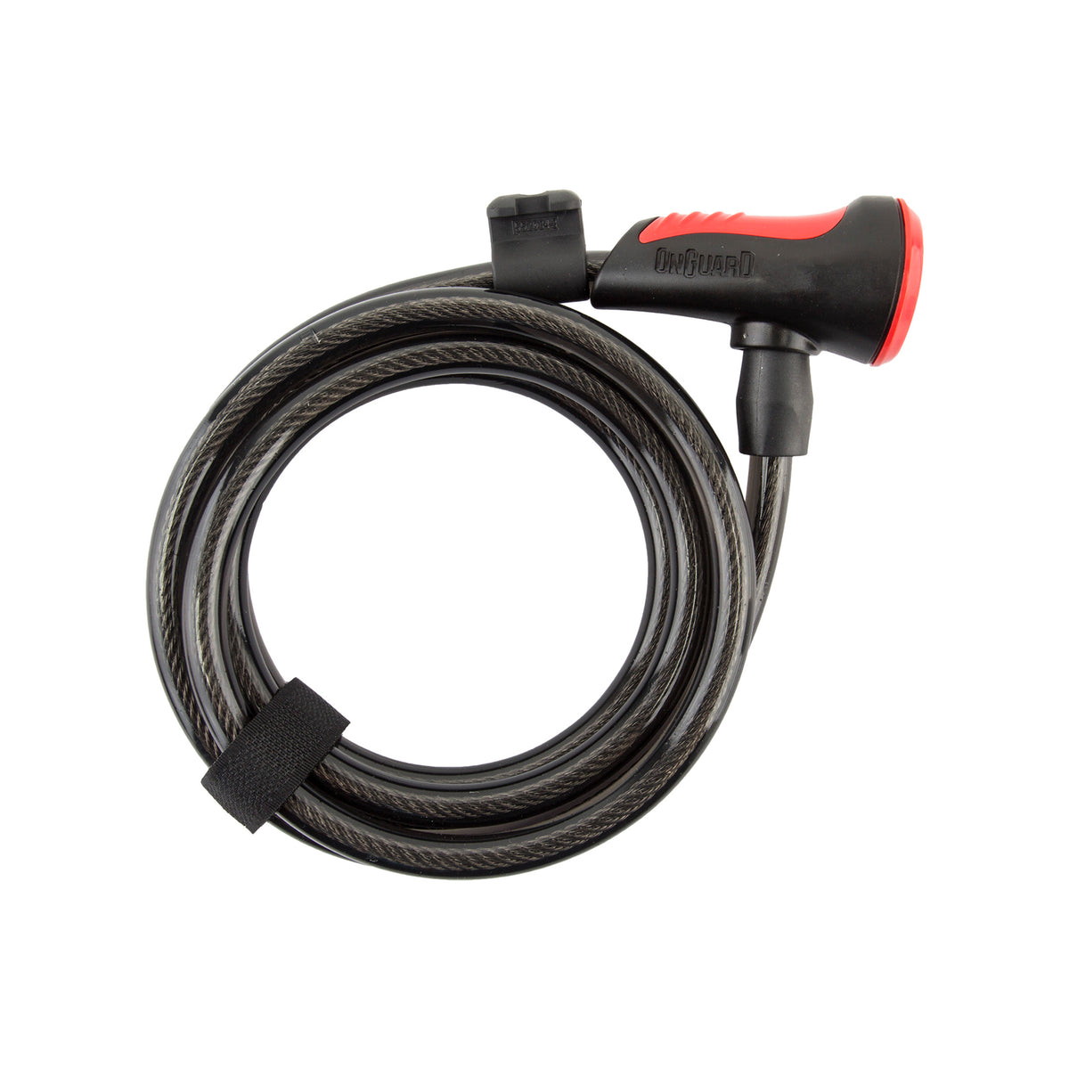 OnGuard Neon Key Cable Lock - 8157 Coil - 6ft x 10mm, Red
