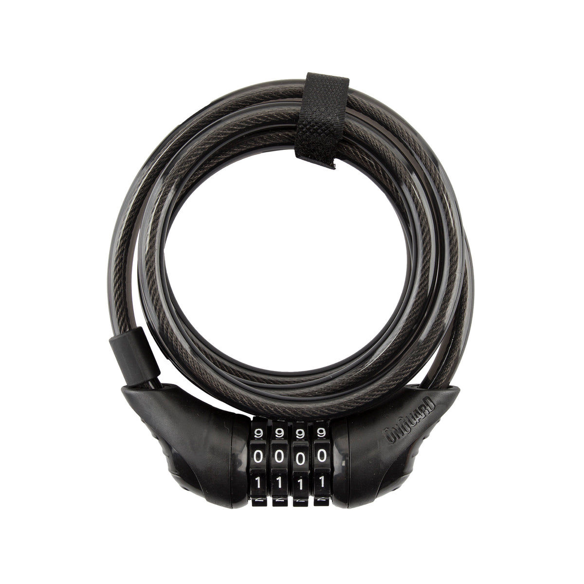 OnGuard Neon Combo Cable Lock - 8160 Coil - 6ft x 10mm, Black