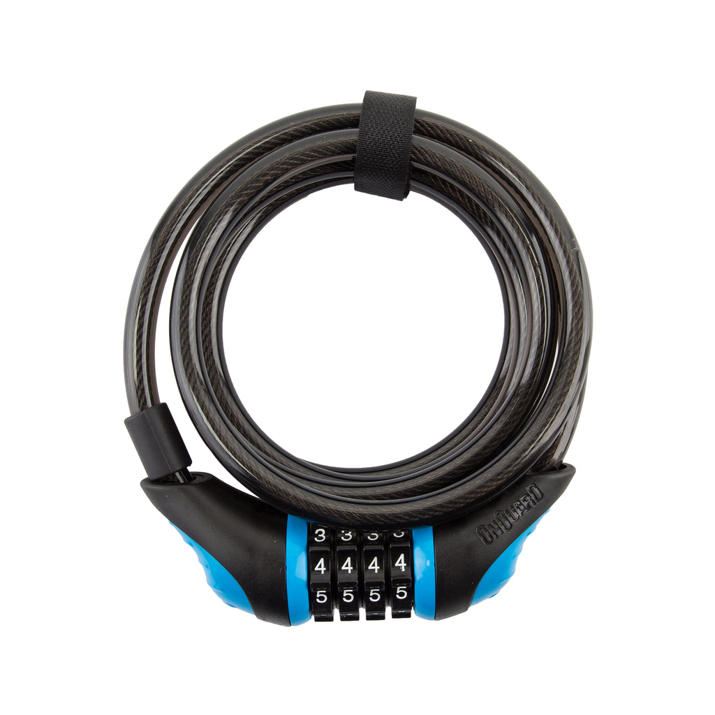 OnGuard Neon Combo Cable Lock - 8160 Coil - 6ft x 10mm, Blue