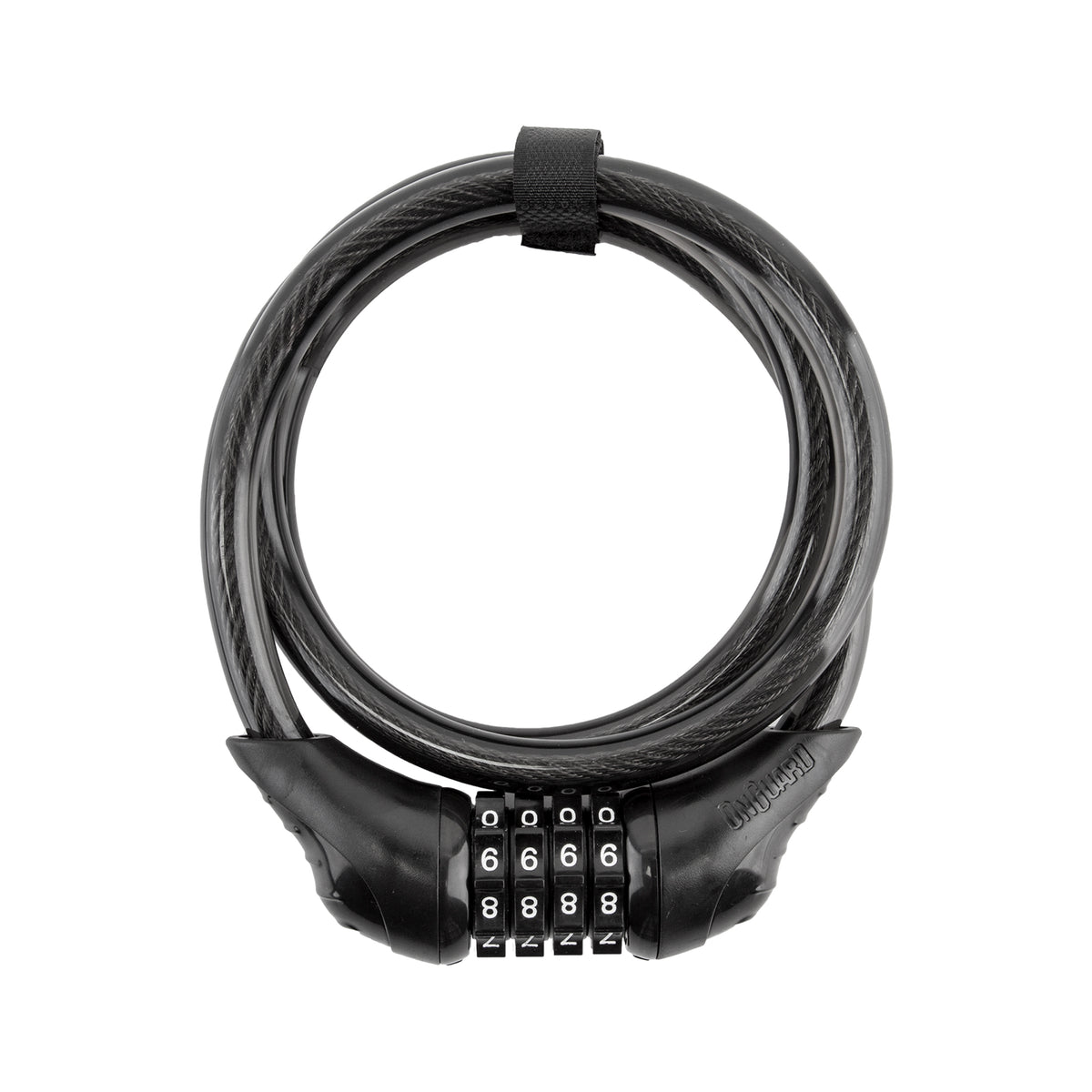 OnGuard Neon Combo Cable Lock - 8169 Straight - 4ft x 12mm, Black