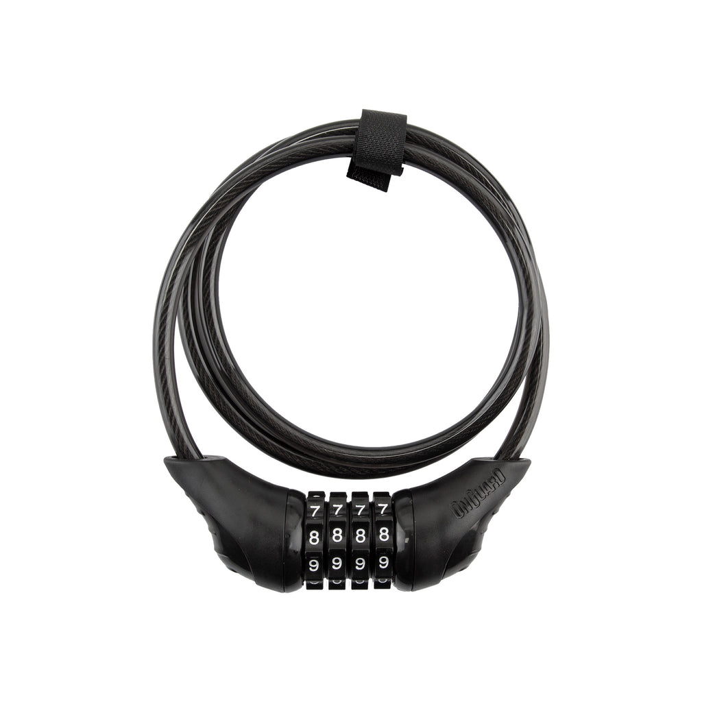 OnGuard Neon Combo Cable Lock - 8173 Straight - 4ft x 8mm, Black