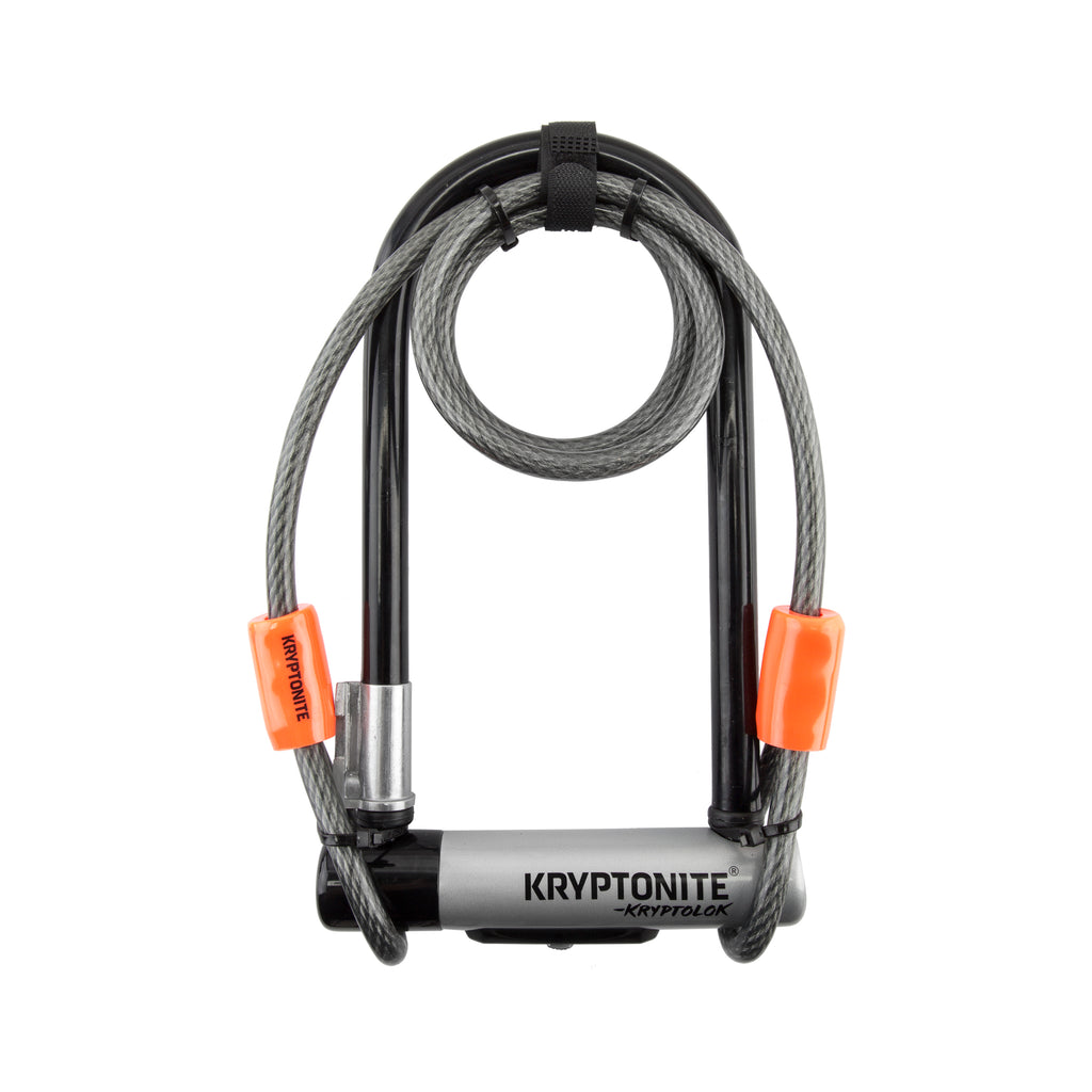 Kryptonite KryptoLok STD U-Lock - 4 x 9 in, with 4ft Cable