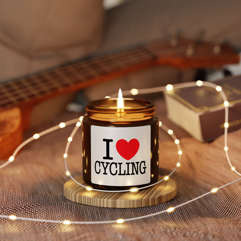 I Love Cycling Classic Candle Gift - Cyclist Stocking Stuffer
