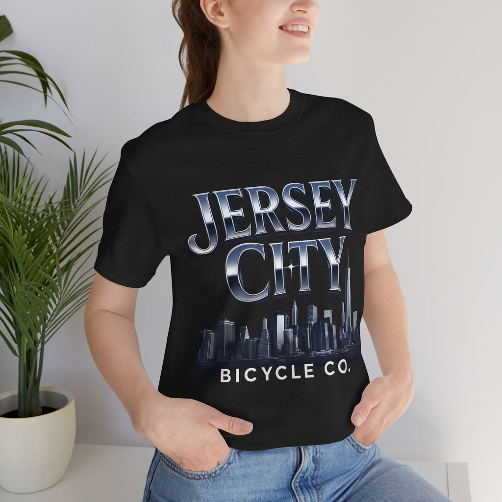 Jersey City Bicycle Co. Tee — Vintage Silver Logo T-Shirt