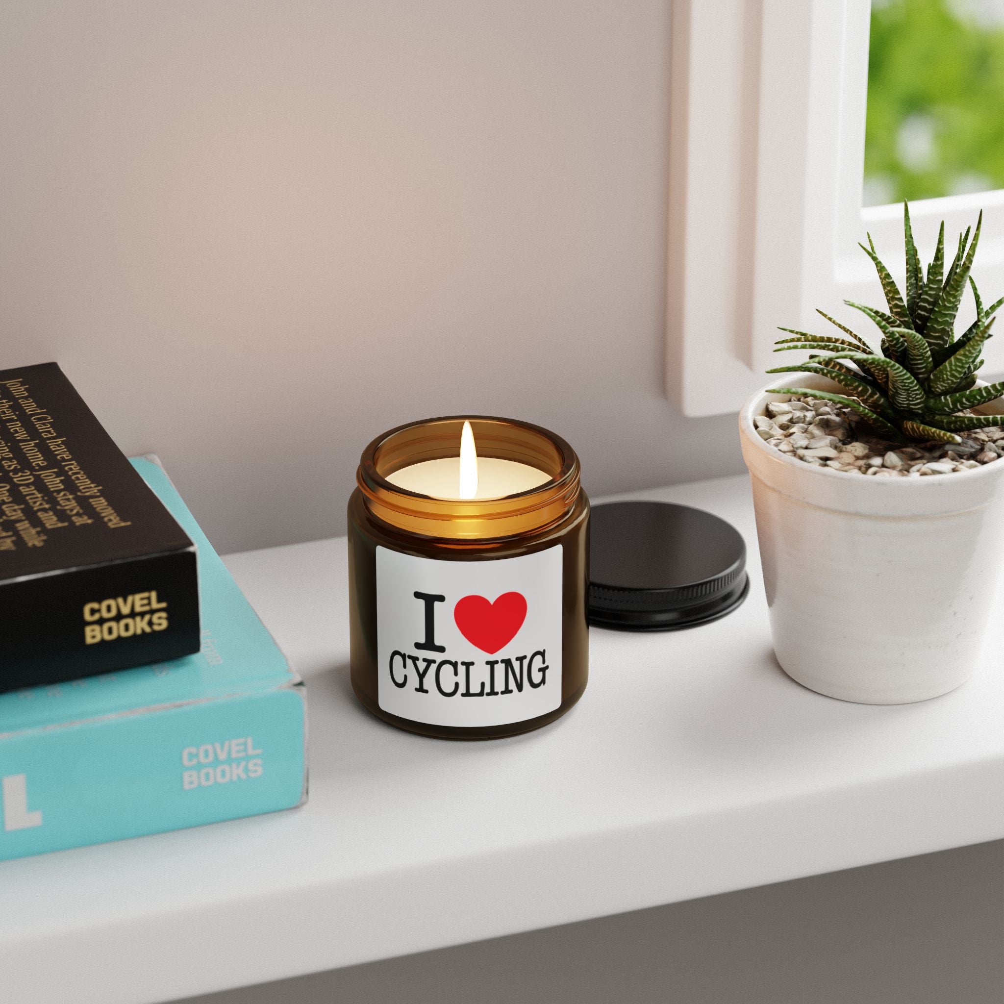 I Love Cycling Classic Candle Gift - Cyclist Stocking Stuffer