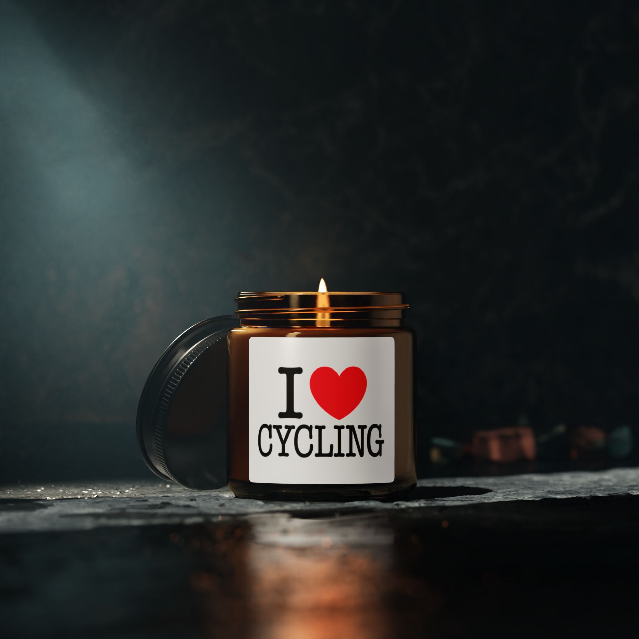I Love Cycling Classic Candle Gift - Cyclist Stocking Stuffer