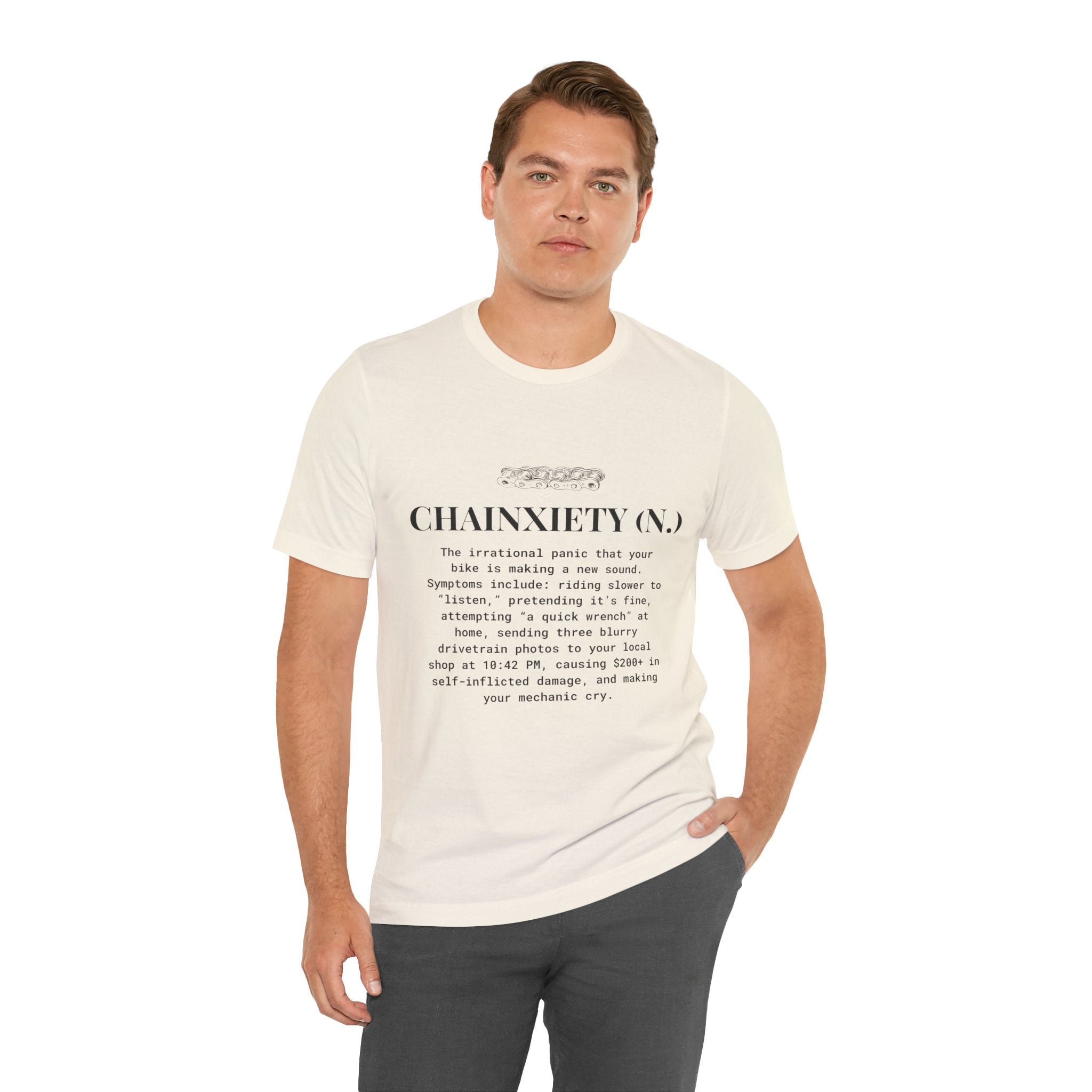 Cycling T-Shirt, Chainxiety Definition, Bike Lover Gift